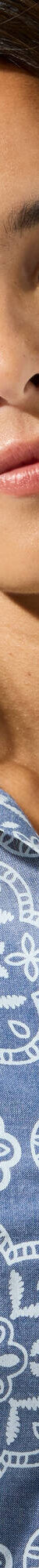Bedrukte bloes in chambray (blauw) Bedrukte bloes in chambray (blauw)